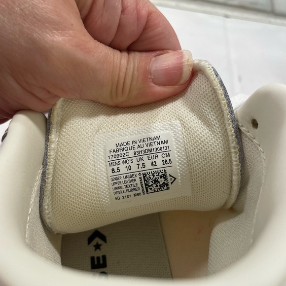 Converse Pro Leather Sport Unisex Men’s 8.5 Woman’s 10 White Hi Top Sneakers - Picture 7 of 9